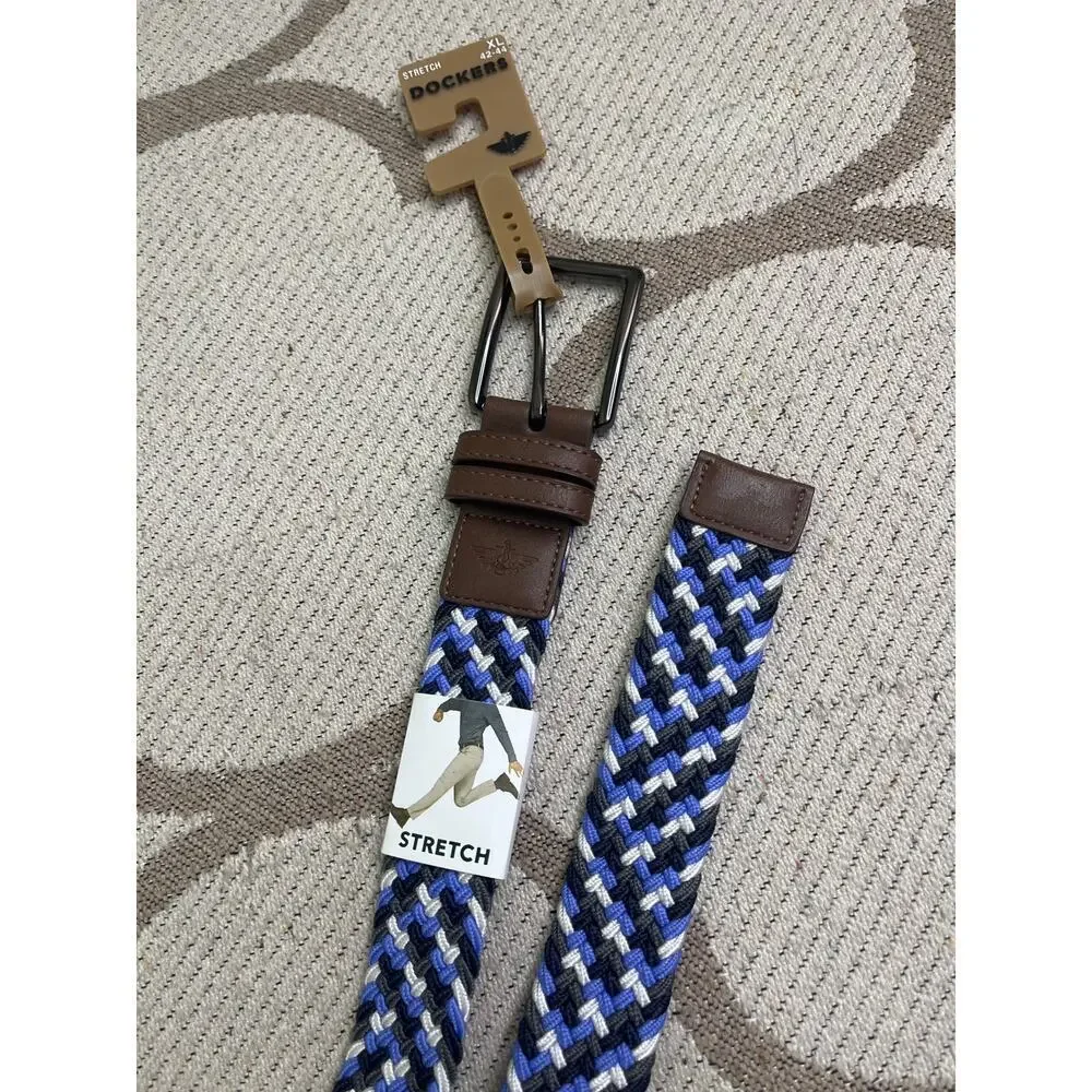 Dockers Stretch colorful braided belt,size XL (42-44), style:11DP030001,MSRP $34